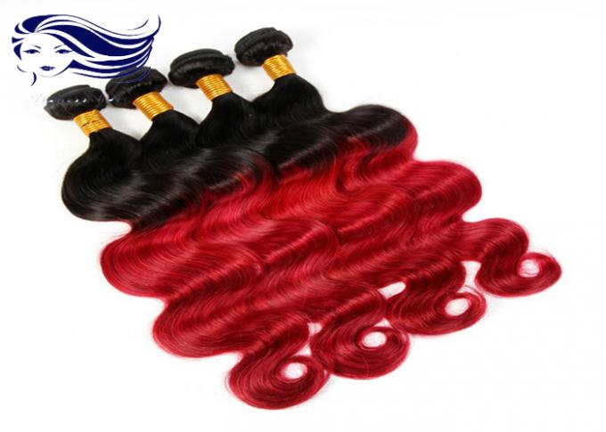 1B / 99J Brazilian Virgin Short Hair Ombre Color For Black Hair