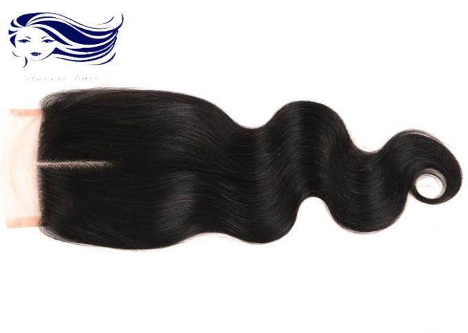 Middle Part Lace Top Closures Human Hair , Brazilian Closure Remy Hair